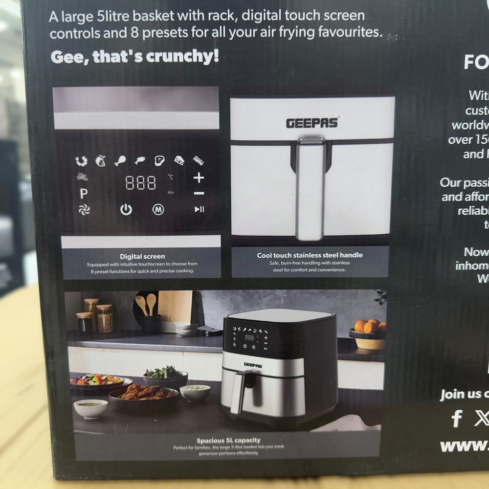 Geepas 5L Digital Air Fryer 37510