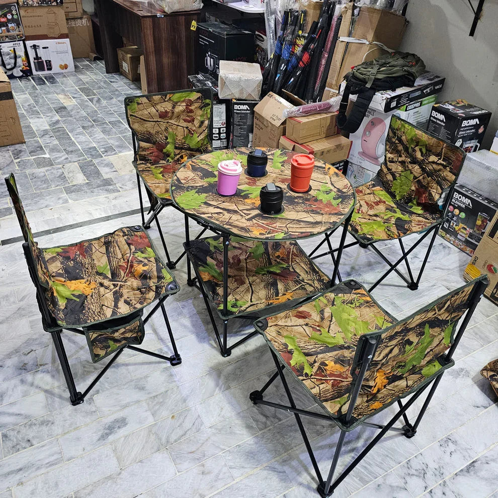 Imported Folding Chair Set with Table