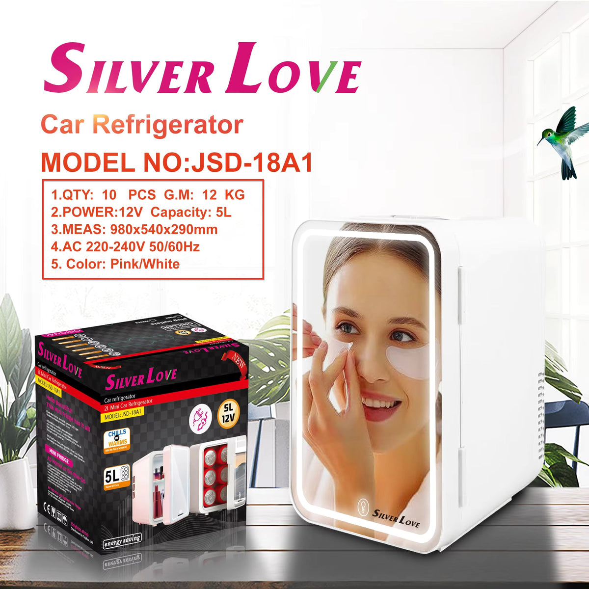 Silver Love 2L Mini Fridge
