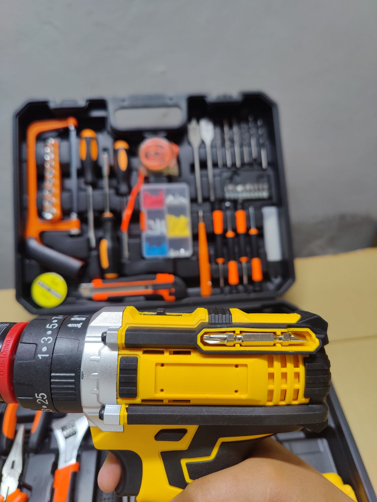 Imported 117pcs Cordless Screwdriver & Power Tool Set with Storage Case