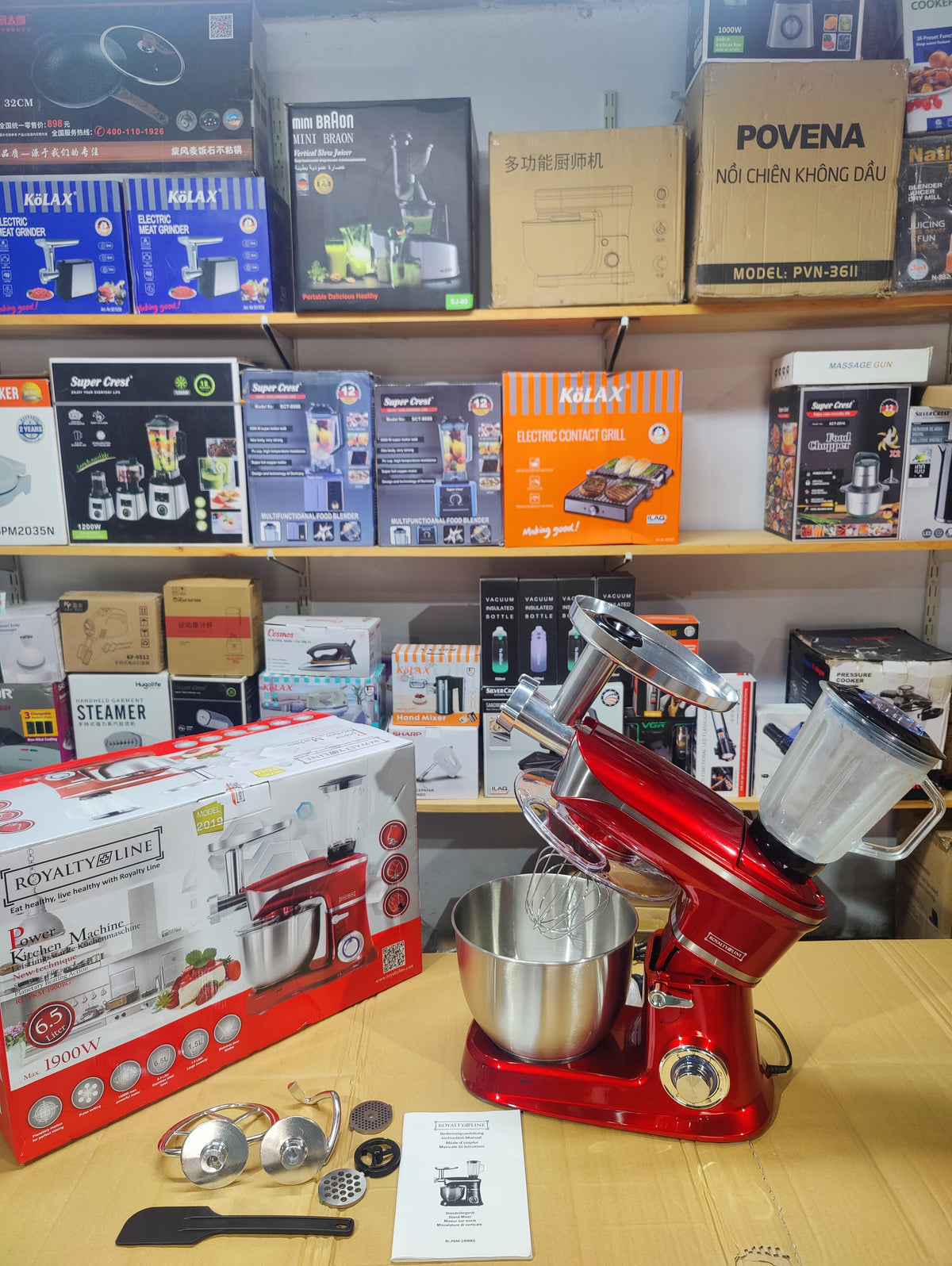 Royalty Line 6.5L 3-in-1 Stand Mixer & Kitchen Machine