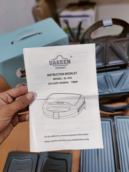 Uakeen 6-in-1 Sandwich Maker ZL-410