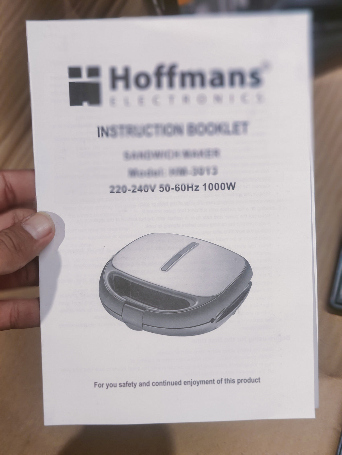 Hoffmans 6-in-1 Sandwich Maker Hm- 3013