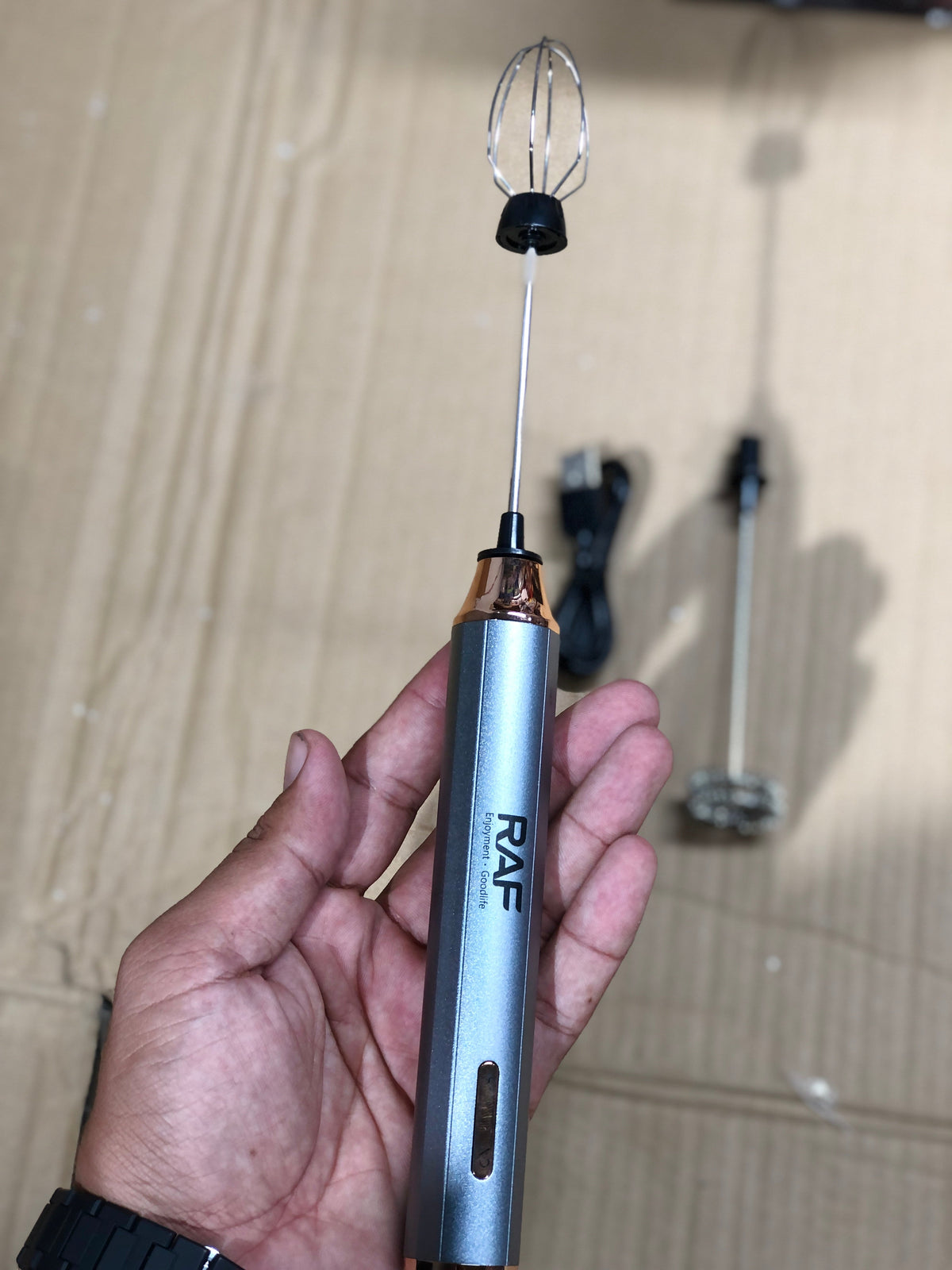 Raf 3 in 1 Milk Coffee Frother & Egg Whisker